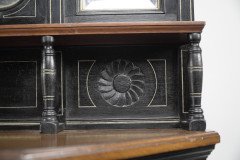 An Aesthetic Movement Part Ebonized Side Cabinet with Carved & Gilt Sunflower Florets - Thumbnail 16