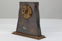 Glasgow School Patinated Brass Clock with Mother-of-Pearl Inlay c.1900 - Thumbnail 3