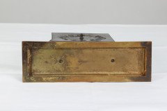 Glasgow School Patinated Brass Clock with Mother-of-Pearl Inlay c.1900 - Thumbnail 13