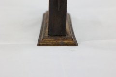 Glasgow School Patinated Brass Clock with Mother-of-Pearl Inlay c.1900 - Thumbnail 17