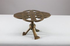 Margaret Gilmour Attributed, a Good Glasgow School Brass Trivet with Celtic Details - Thumbnail 2