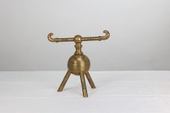 Christopher Dresser for Benham & Froud, Aesthetic Movement Brass Fire Dogs - Thumbnail 7