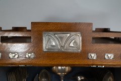 WMF. A Stunning Rare Cutlery Service for 12 Persons in Original Stylised Secessionist Oak Cabinet - Thumbnail 7