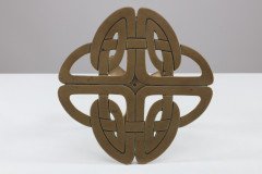 Margaret Gilmour, attributed. A Good Glasgow School Brass Trivet with Celtic Details - Thumbnail 7