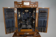 WMF. A Stunning Rare Cutlery Service for 12 Persons in Original Stylised Secessionist Oak Cabinet - Thumbnail 10