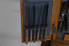 WMF. A Stunning Rare Cutlery Service for 12 Persons in Original Stylised Secessionist Oak Cabinet - Thumbnail 18
