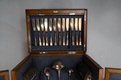 WMF. A Stunning Rare Cutlery Service for 12 Persons in Original Stylised Secessionist Oak Cabinet - Thumbnail 22