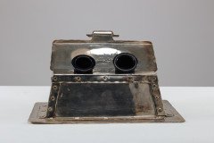 Arts & Crafts Hammered Electro-Plated Double Inkstand, by a J Seward - Thumbnail 2