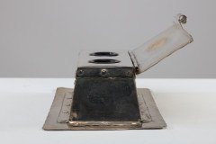 Arthur J. Seward, Arts & Crafts Hammered Electro-Plated Double Inkstand - Thumbnail 4