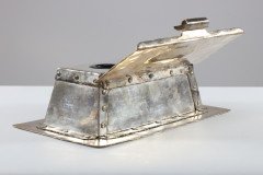 Arts & Crafts Hammered Electro-Plated Double Inkstand, by a J Seward - Thumbnail 5