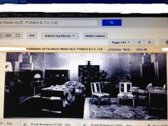 Frank Brangwyn. Rare Desk Originally Designed for the 1931 Pollard Exhibition - Thumbnail 18