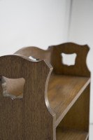 Liberty & Co., a Slim Arts & Crafts Oak Bookcase with Stylized Floral Cut-outs - Thumbnail 5