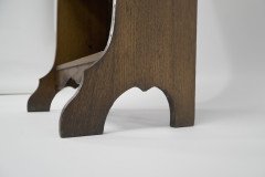 Liberty & Co., a Slim Arts & Crafts Oak Bookcase with Stylised Floral Cut-outs - Thumbnail 8