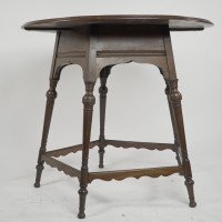 Collinson & Lock, Style of. E. W. Godwin Pair of Aesthetic Movement Circular Tables - Thumbnail 3
