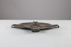 WMF. Secessionist Art Nouveau Pewter Inkstand of Rectangular Organic Flowing Form - Thumbnail 5