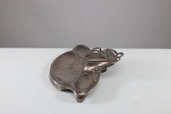 WMF. Secessionist Art Nouveau Pewter Inkstand of Rectangular Organic Flowing Form - Thumbnail 7