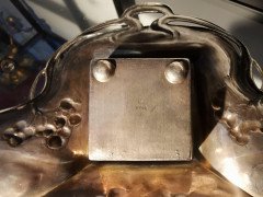 WMF. Secessionist Art Nouveau Pewter Inkstand of Rectangular Organic Flowing Form - Thumbnail 22