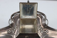 WMF. Secessionist Art Nouveau Pewter Inkstand of Rectangular Organic Flowing Form - Thumbnail 12