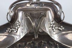 WMF. Secessionist Art Nouveau Pewter Inkstand of Rectangular Organic Flowing Form - Thumbnail 16