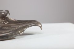 WMF. Secessionist Art Nouveau Pewter Inkstand of Rectangular Organic Flowing Form - Thumbnail 18