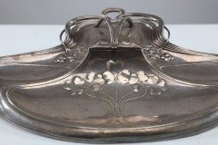 WMF. Secessionist Art Nouveau Pewter Inkstand of Rectangular Organic Flowing Form - Thumbnail 21