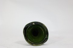 Bretby Pottery, attributed. A Green & Yellow Glaze Candlestick - Thumbnail 4