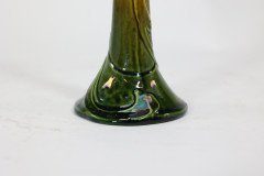 Bretby Pottery, attributed. A Green & Yellow Glaze Candlestick - Thumbnail 5