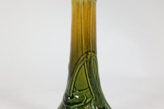 Bretby Pottery, attributed. A Green & Yellow Glaze Candlestick - Thumbnail 8
