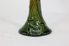 Bretby Pottery, attributed. A Green & Yellow Glaze Candlestick - Thumbnail 9