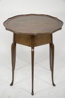 W. J. Neatby a Pair of Arts & Crafts Mahogany Side Tables with Inlaid Floral Tops - Thumbnail 2