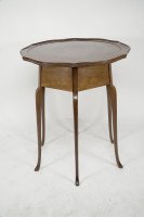 W. J. Neatby a Pair of Arts & Crafts Mahogany Side Tables with Inlaid Floral Tops - Thumbnail 6