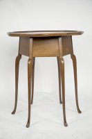 W. J. Neatby a Pair of Arts & Crafts Mahogany Side Tables with Inlaid Floral Tops - Thumbnail 7
