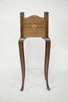 W. J. Neatby a Pair of Arts & Crafts Mahogany Side Tables with Inlaid Floral Tops - Thumbnail 8