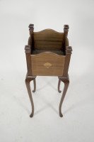 W. J. Neatby a Pair of Arts & Crafts Mahogany Side Tables with Inlaid Floral Tops - Thumbnail 10