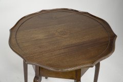 W. J. Neatby a Pair of Arts & Crafts Mahogany Side Tables with Inlaid Floral Tops - Thumbnail 18