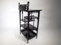 Anglo-Japanese Ebonised Display Shelves with Pagoda Sides & Fret Work Decoration - Thumbnail 3