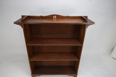 Wylie & Lochhead Attributed, an Arts & Crafts Oak Bookcase with Ying-Yang Detail to the Top & Adjustable Shelves - Thumbnail 14
