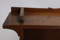 Wylie & Lochhead Attributed, Arts & Crafts Oak Bookcase with Ying-Yang Detail to the Top & Adjustable Shelves - Thumbnail 15