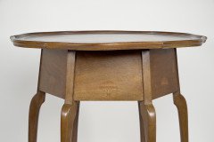 W. J. Neatby a Pair of Arts & Crafts Mahogany Side Tables with Inlaid Floral Tops - Thumbnail 31