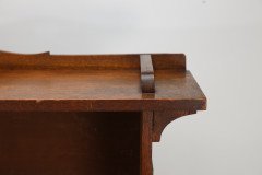 Wylie & Lochhead Attributed, an Arts & Crafts Oak Bookcase with Ying-Yang Detail to the Top & Adjustable Shelves - Thumbnail 17