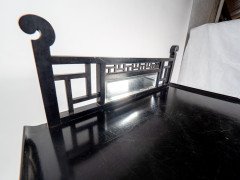 Anglo-Japanese Ebonized Display Shelves with Pagoda Sides & Fret Work Decoration - Thumbnail 10