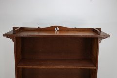 Wylie & Lochhead Attributed, an Arts & Crafts Oak Bookcase with Ying-Yang Detail to the Top & Adjustable Shelves - Thumbnail 19