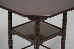 James Plucknett, attributed. Probably for Collier & Plucknett. A Fine Aesthetic Movement Walnut Two-tier Side Table - Thumbnail 7