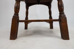 Liberty & Co. Arts & Crafts Oak Revolving Bookcase Table on Square Turned Legs - Thumbnail 12