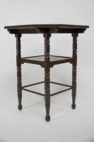 James Plucknett, attributed. Probably for Collier & Plucknett. A Fine Aesthetic Movement Walnut Two-tier Side Table - Thumbnail 9