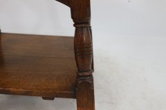 Liberty & Co. Arts & Crafts Oak Revolving Bookcase Table on Square Turned Legs - Thumbnail 13