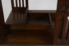 Liberty & Co. Arts & Crafts Oak Revolving Bookcase Table on Square Turned Legs - Thumbnail 15