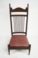 E. W. Godwin, Style of. An Aesthetic Movement Oak High Back Low Seat Chair - Thumbnail 2