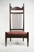 E. W. Godwin, Style of. An Aesthetic Movement Oak High Back Low Seat Chair - Thumbnail 3