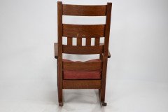 Stickley Brothers (style Of). An American Arts & Crafts Oak Rocking Chair - Thumbnail 5